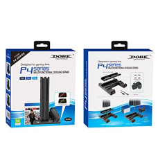 Deals and Offers on Accessories - PS4 FAT/Slim/Pro Multifunctional Vertical Stand Cooling Fan Stand, PS4 Controller Charger with LED Indicators,Charging Dock Station with 12PCS Games Storage Deals, Discounts & Offers on Accessories - PS4 FAT/Slim/Pro Multifunctional Vertical Stand Cooling Fan Stand, PS4 Controller Charger with LED Indicators,Charging Dock Station with 12PCS Games Storage