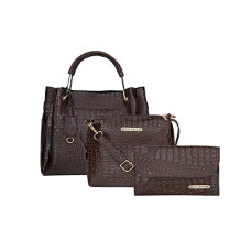 Deals and Offers on - Bagsy Malone Women's Vegan Leather Stylish Tote Bag Pack of 3 | Ladies Purse Handbag Deals, Discounts & Offers on - Bagsy Malone Women's Vegan Leather Stylish Tote Bag Pack of 3 | Ladies Purse Handbag