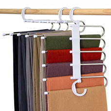 Deals and Offers on - TEX-RO (Pack of 1) 5 in 1 Stainless Steel Foldable Hangers for Clothes Hanging Multi-Layer Multi-Purpose Pant Hangers Deals, Discounts & Offers on - TEX-RO (Pack of 1) 5 in 1 Stainless Steel Foldable Hangers for Clothes Hanging Multi-Layer Multi-Purpose Pant Hangers