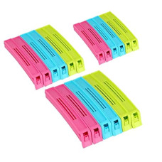Deals and Offers on - ATEVON 18 Pcs - 3 Different Size Plastic Food Snack Bag Pouch Clip Sealer Large, Medium, Small Plastic Snack Seal Sealing Bag Clips Vacuum Sealer (Set of 18, Multi-Color), Mix Size Deals, Discounts & Offers on - ATEVON 18 Pcs - 3 Different Size Plastic Food Snack Bag Pouch Clip Sealer Large, Medium, Small Plastic Snack Seal Sealing Bag Clips Vacuum Sealer (Set of 18, Multi-Color), Mix Size