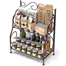 Deals and Offers on - Worthy Shoppee Iron Spice rack, 11.6inch x 6.1inch x 14.4inch, Black Deals, Discounts & Offers on - Worthy Shoppee Iron Spice rack, 11.6inch x 6.1inch x 14.4inch, Black