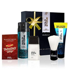 Deals, Discounts & Offers on Health & Personal Care - Wild Stone Valentine Gift Box with Hydra Energy Deodorant 150ml, Shaving Cream 78gm, Ultra Sensual After Shave Lotion100ml, and Shaving Brush