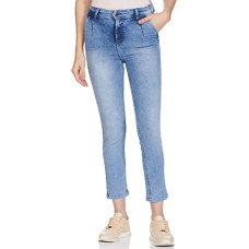 Deals, Discounts & Offers on Women - [Size 34] HIGH STAR Women Blue Straight Fit High-Rise Clean Look Jeans