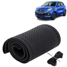 Deals and Offers on - KINGSWAY PU Leatherite Car Steering Cover Sewable Compatible with Maruti Suzuki Celerio (Year 2021 Onwards), Black Color with Black Thread, Pack of 1 with Sewing Needle and Thread Deals, Discounts & Offers on - KINGSWAY PU Leatherite Car Steering Cover Sewable Compatible with Maruti Suzuki Celerio (Year 2021 Onwards), Black Color with Black Thread, Pack of 1 with Sewing Needle and Thread