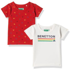 Deals, Discounts & Offers on Baby Care - United Colors of Benetton Baby Boy's Regular Fit T-Shirt (23A3096CNE16I_White
