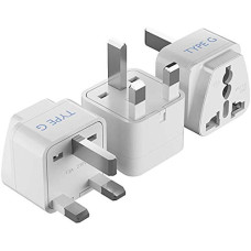 Deals, Discounts & Offers on Electronics - Ceptics UK Adapter for Indian Pins, India to UAE, Hong Kong, Dubai, UK Adapter Plug - Type G Adapter - Perfect