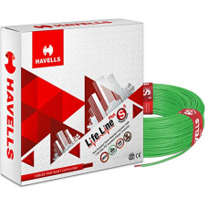 Deals and Offers on - Havells Lifeline Cable WHFFDNGA11X5 1.5 sq mm Wire (Green) Deals, Discounts & Offers on - Havells Lifeline Cable WHFFDNGA11X5 1.5 sq mm Wire (Green)