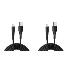 Deals and Offers on - URBN USB Micro 3.4A Fast Charging Cable - 5ft, Unbreakable Nylon Braided, Quick Charge Compatible with Samsung & Micro USB Devices, Data Transfer, Tangle-Free - Black (Pack of 2) Deals, Discounts & Offers on - URBN USB Micro 3.4A Fast Charging Cable - 5ft, Unbreakable Nylon Braided, Quick Charge Compatible with Samsung & Micro USB Devices, Data Transfer, Tangle-Free - Black (Pack of 2)