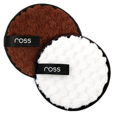 Deals, Discounts & Offers on Beauty Care - Ross Reusable Multipurpose Makeup Removal Facial Cleansing Pads (Pack of 2), White & Brown | Facial Makeup Remover, Eye Makeup & Foundation Simple Makeup Remover | Safe
