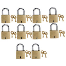 Deals, Discounts & Offers on  - Harrison Brass 3 Levers Padlock with 2 Keys - A-1-0001 Brass Finish| 2 Keys Each | Square Padlock | Used