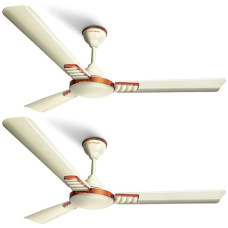 Deals, Discounts & Offers on  - LONGWAY Wave P2 1200 mm/48 inch 400 RPM Ultra High Speed 3 Blade Star Rated Anti-Dust Decorative Ceiling Fan (Ivory, Pack of 2)
