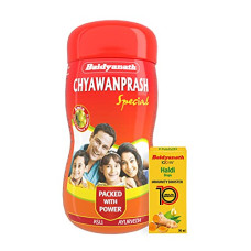 Deals and Offers on - Baidyanath Chyawanprash Special - 1kg - For All Round Protection (Free Haldi Drops 30ml Worth Rs. 195) Deals, Discounts & Offers on - Baidyanath Chyawanprash Special - 1kg - For All Round Protection (Free Haldi Drops 30ml Worth Rs. 195)