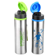 Deals and Offers on - SPRINGWAY - Brand of Happiness | Eco Neer Flipper Stainless Steel Water Bottle 700ml (Blue & Green) (Set of 2) Deals, Discounts & Offers on - SPRINGWAY - Brand of Happiness | Eco Neer Flipper Stainless Steel Water Bottle 700ml (Blue & Green) (Set of 2)
