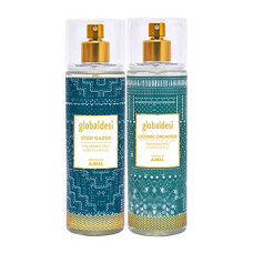 Deals, Discounts & Offers on  - Global Desi Star Gazer & Cosmic Dreamer Pack of 2 Body Mist 200ML each Long Lasting Scent Spray Gift For Women Perfume Crafted by Ajmal