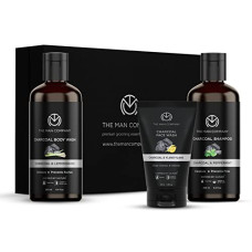 Deals and Offers on - The Man Company Charcoal Care Trio Gift Set| Charcoal Shampoo 250ml, Charcoal Face Wash 100ml, Charcoal Body Wash 250ml | Hair Growth, Detox Skin, Removes Toxins, Antioxidant Deals, Discounts & Offers on - The Man Company Charcoal Care Trio Gift Set| Charcoal Shampoo 250ml, Charcoal Face Wash 100ml, Charcoal Body Wash 250ml | Hair Growth, Detox Skin, Removes Toxins, Antioxidant