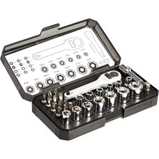 Deals, Discounts & Offers on  - amazon basics Ratcheting Wrench and Bits Set - 28-Piece, Metric, Hex