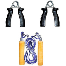 Deals, Discounts & Offers on Accessories - KORBAX Combo of Wood Rope & PVC Hand Gripper Weight Lifting Strength Training & Exercise Fitness, Gym Equipment