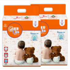Deals, Discounts & Offers on Baby Care - Coo Coo Extra Dry Baby Pullup Diaper Pant Size Medium-M (144) Count Upto 7-12 Kg Super Absorbent Core Up to 12 Hrs Protection Soft Elastic Waist & Leakage Protection Size Medium-M (144 Pieces), White