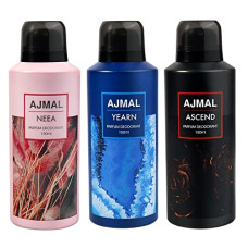 Deals, Discounts & Offers on Beauty Care - Ajmal Neea, Yearn and Ascend Deodorant Perfume 150ML Each Long Lasting Spray Party Wear Gift For Men and Women Online Exclusive