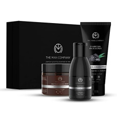 Deals, Discounts & Offers on  - The Man Company Detan Facial Kit - Charcoal Face Wash, Charcoal Scrub, Daily Moisturising Face Cream | Best Detan Care - Pack of 3