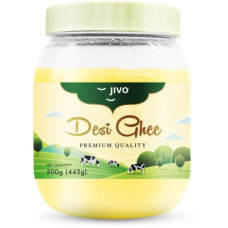 Deals, Discounts & Offers on Food and Health - JIVO Desi Ghee 100% Pure, Natural & Healthy 500 g Plastic Bottle