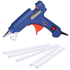 Deals, Discounts & Offers on  - GLUN20W 20WATT Mini Blue 7 MM HOT MELT Glue Gun with 5 Sticks (Blue, 5)