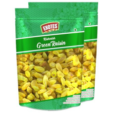 Deals and Offers on - EXOTES Green Long Raisin/ Kishmish Pouch, 2X 250g Pack of (2 x 250 Grams) Deals, Discounts & Offers on - EXOTES Green Long Raisin/ Kishmish Pouch, 2X 250g Pack of (2 x 250 Grams)