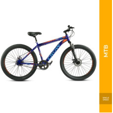 Deals, Discounts & Offers on Auto & Sports - Crow WOLF SINGLE | FULLY FITTED | NON-GEARED | MTB | FRONT SUSPENSION | DUAL DISC 27.5 T Mountain Cycle(Single Speed, Blue)
