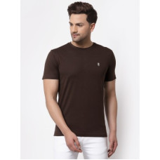 Deals and Offers on - RED TAPEMen Solid Round Neck Pure Cotton Brown T-Shirt Deals, Discounts & Offers on - RED TAPEMen Solid Round Neck Pure Cotton Brown T-Shirt