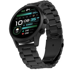 Deals and Offers on - Fire-Boltt Newly Launched Infinity Luxe Vivid 1.6 HD Round Display, Stainless Steel Luxury Smartwatch 4GB Inbuilt Storage, Bluetooth Calling, TWS Connectivity, 100+ Watch Faces (Black) Deals, Discounts & Offers on - Fire-Boltt Newly Launched Infinity Luxe Vivid 1.6 HD Round Display, Stainless Steel Luxury Smartwatch 4GB Inbuilt Storage, Bluetooth Calling, TWS Connectivity, 100+ Watch Faces (Black)