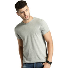 Deals and Offers on - RoadsterMen Solid Round Neck Cotton Blend Grey T-Shirt Deals, Discounts & Offers on - RoadsterMen Solid Round Neck Cotton Blend Grey T-Shirt