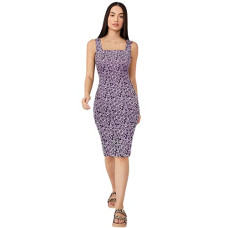 Deals, Discounts & Offers on Women - KERI PERRY Women's Pink Imported Lycra Botanical Print Bodycon Western Dress