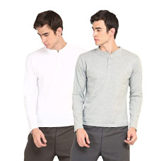 Deals, Discounts & Offers on Men - Ap'pulse Men's Long Sleeve Mandarin Collar (Pack of 2)