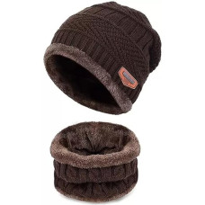 Deals, Discounts & Offers on Accessories - BTfash Winter Knit Neck Warmer Scarf and Set Skull Cap for Men Women/Winter Cap for Men (2 Piece Combo)