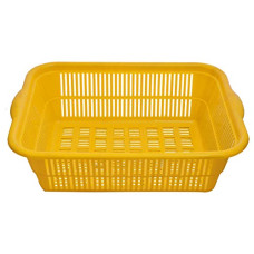Deals and Offers on - Kuber Industries Plastic Kitchen Small Size Vegetables and Fruits Washing Basket Dish Rack Multipurpose Organizers (Yellow)-KUBERMART586 Deals, Discounts & Offers on - Kuber Industries Plastic Kitchen Small Size Vegetables and Fruits Washing Basket Dish Rack Multipurpose Organizers (Yellow)-KUBERMART586