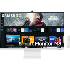 Deals and Offers on - Samsung 32-inch(80cm) M8 4K UHD Smart Monitor, Mouse & Keyboard Control, HAS, Pivot, Type-C, Smart TV apps, Office 365, Dex, Apple Airplay, BT, IOT, Speakers, Remote (LS32CM801UWXXL, White) Deals, Discounts & Offers on - Samsung 32-inch(80cm) M8 4K UHD Smart Monitor, Mouse & Keyboard Control, HAS, Pivot, Type-C, Smart TV apps, Office 365, Dex, Apple Airplay, BT, IOT, Speakers, Remote (LS32CM801UWXXL, White)