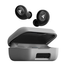 Deals, Discounts & Offers on Electronics - Sounce Earphone Case Cover Compatible with Boult Audio AirBass PowerBuds, Soft Silicone Skin Case Cover Shock-Absorbing Protective Case with Keychain [Front LED Visible] -(Grey)