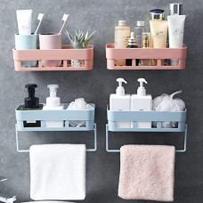 Deals, Discounts & Offers on  - Rylan Plastic Bathroom Accessories 1 Pack, Bathroom Organizer, Bathroom Rack, Bathroom Shelf For Wall, Bathroom Stand, Self Adhesive Bathroom Shelf, Washroom Accessories, Bathroom Racks And Shelves