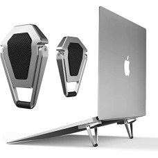 Deals, Discounts & Offers on Laptop Accessories - TechMount Laptop Stand Adjustable Aluminum Laptop Computer Stand Tablet Stand Ergonomic Foldable Portable Desktop Holder Compatible with MacBook Air Pro Dell XPS HP Lenovo 11-17 inch (Pack of 2)