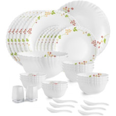 Deals and Offers on - cello Pack of 35 Opalware Dazzle Secret Garden Dinner Set(White, Microwave Safe) Deals, Discounts & Offers on - cello Pack of 35 Opalware Dazzle Secret Garden Dinner Set(White, Microwave Safe)