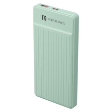 Deals, Discounts & Offers on Power Banks - Portronics Luxcell B 10K 10000 mAh 22.5W Fast Charging Power Bank, Ultra Slim Power Bank with Mach USB-A Output, Type C PD Output, Type C Input, Wake Up Button(Green)