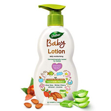 Deals, Discounts & Offers on Baby Care - DABUR pH 5.5 Balanced Sensitive Skin with No Harmful Chemicals Contains Aloe Vera, Licorice and Almonds, Hypoallergenic and Dermatologically Tested No Paraben and Phthalates Baby Lotion - 500 ml
