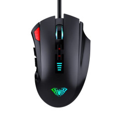 Deals, Discounts & Offers on  - Aula H512 Wired Gaming Mouse with 6 Programmable Side Buttons, Ergonomic Optical 7 RGB Backlit, Adjustable 6 Mode DPI for Professional Gamers Computer Mice