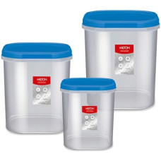 Deals, Discounts & Offers on Kitchen Containers - MILTON Plastic Grocery Container - 6 L, 8 L, 12 L(Pack of 3, Blue)