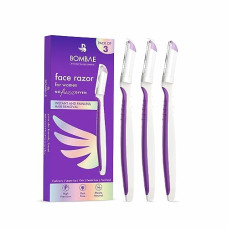 Deals, Discounts & Offers on Health & Personal Care - Bombae Reusable Face Razor For Women Facial Hair - 3 | Instant Glow & Painless Hair Removal | For Eyebrows, Upper Lip, Chin, Peach Fuzz, Forehead, Unibrow, Sideburns