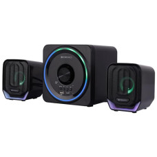 Deals, Discounts & Offers on  - ZEBRONICS Pluto 2-2.1 Channel Desktop Speaker with 15 watts Output, Bluetooth 5.0, USB, mSD, FM, 3.5mm Jack Line Input, Inbuilt Volume Control, USB Powered, RGB Lights