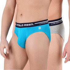 Deals, Discounts & Offers on Men - U.S. POLO ASSN. Men Logo Waistband Cotton Stretch IYAH Briefs - Pack of 2