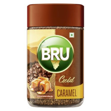Deals, Discounts & Offers on  - Bru Gold Caramel 100gram | Flavoured Instant Coffee | Flavourful Twist to Your Everyday Coffee | Made with Freeze-Dried Coffee | Makes 80 cups |Powder|Bottle