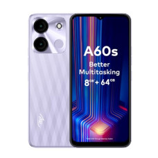 Deals, Discounts & Offers on Electronics - itel A60s (4GB RAM + 64GB ROM, Up to 8GB RAM with Memory Fusion | 8MP AI Rear Camera | 5000mAh Battery with 10W Charging | Faceunlock & Fingerprint - Moonlit Violet
