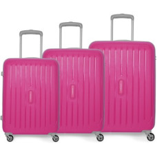 Deals and Offers on - ARISTOCRATHard Body Set of 3 Luggage 4 Wheels - Cabin+Medium+Large (55+65+75 cm) Poly propylene 4 Spinner Wheels Trolley - Pink Deals, Discounts & Offers on - ARISTOCRATHard Body Set of 3 Luggage 4 Wheels - Cabin+Medium+Large (55+65+75 cm) Poly propylene 4 Spinner Wheels Trolley - Pink